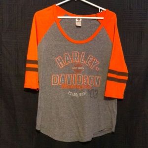 Harley Davidson t shirt reglan size large